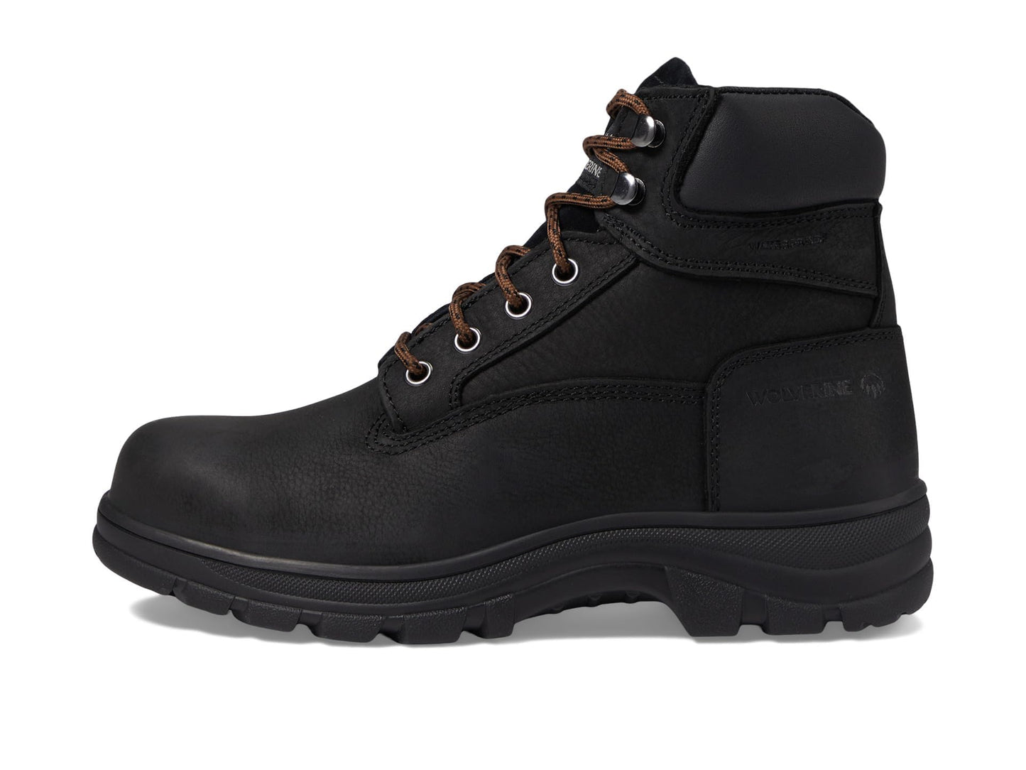 Wolverine Carlsbad Women's 6" Waterproof Steel Toe Construction Boot, Black, 5.5