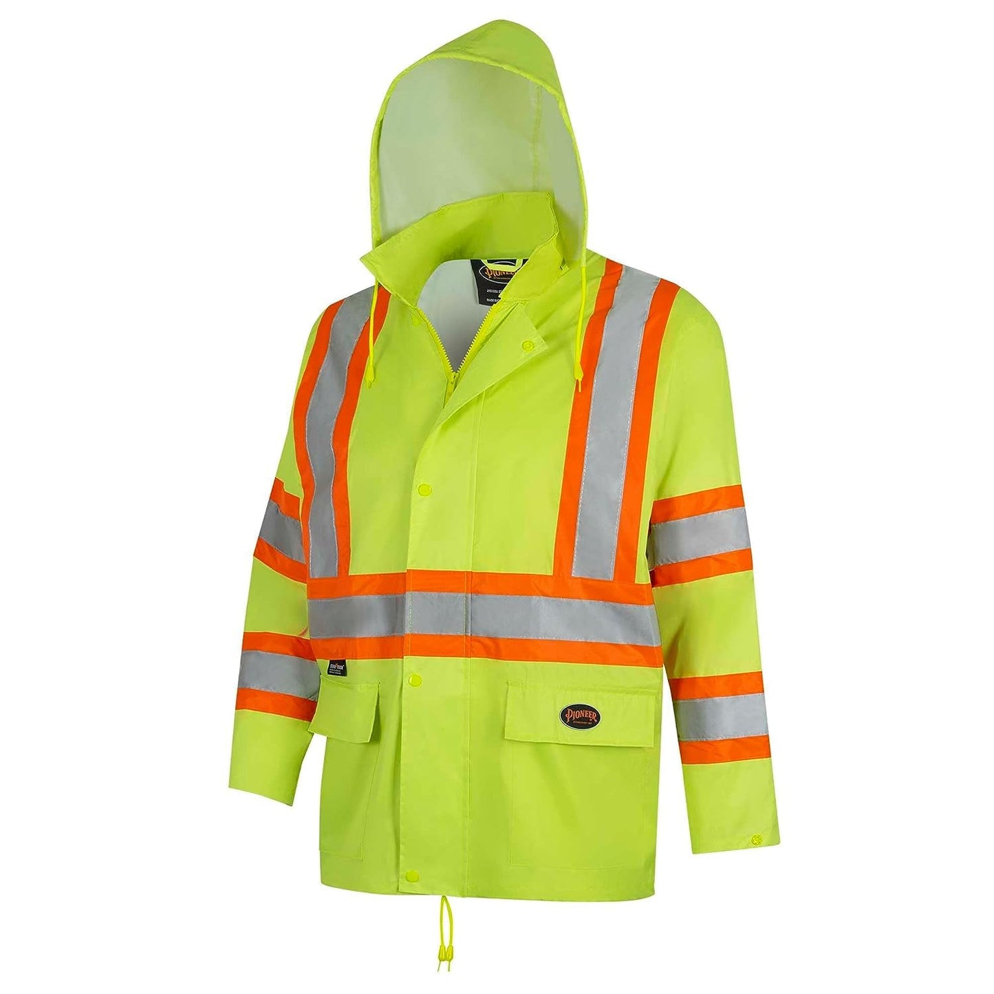 Pioneer Hi Vis Lightweight Waterproof Safety Rain Suit - Reflective Work Rain Gear for Men and Women