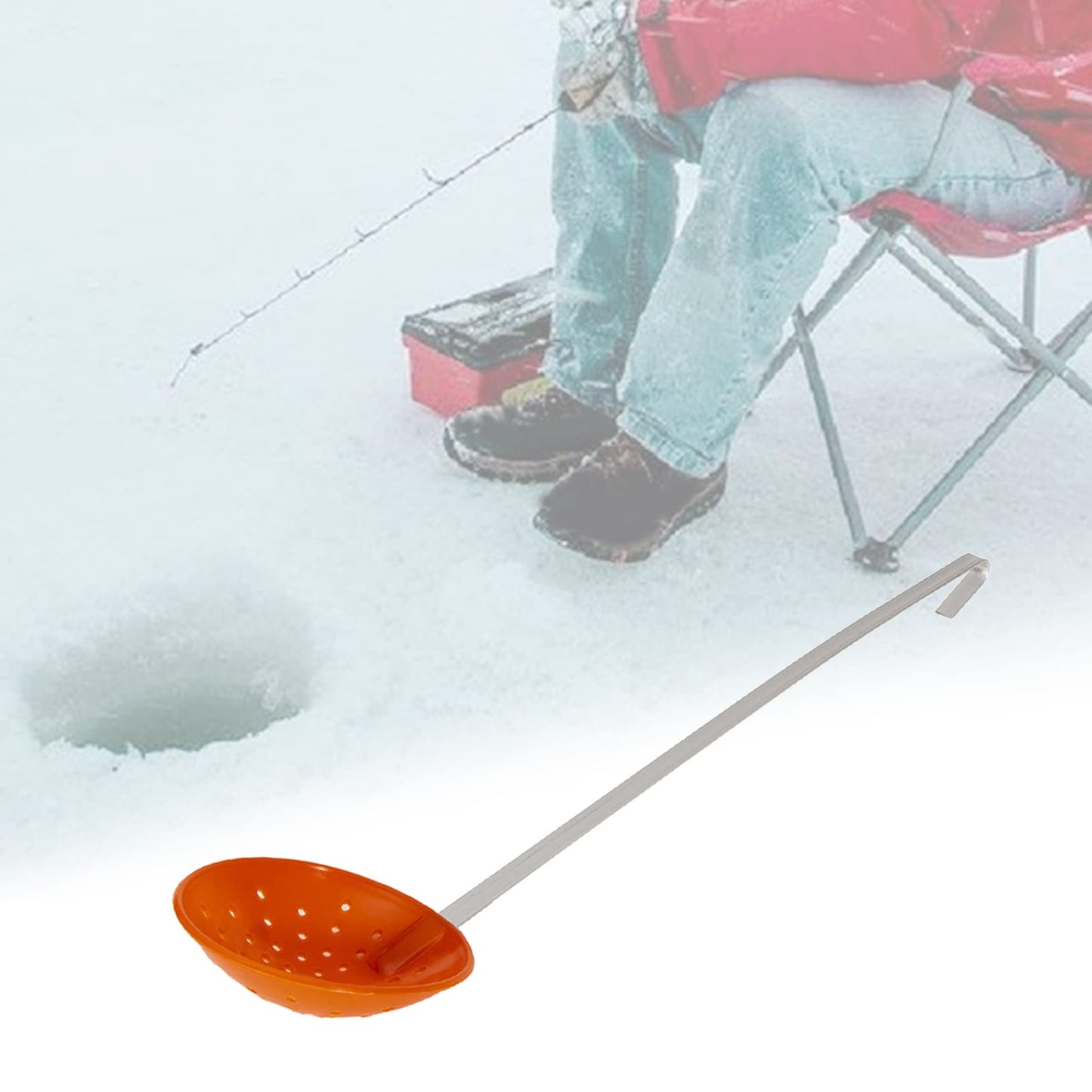 Yiju Ice Fishing Scoop Scoop Skimmer Ice Slush Scoop with Aluminum Handle Winter Outdoor Fishing Shovel Ice Tools