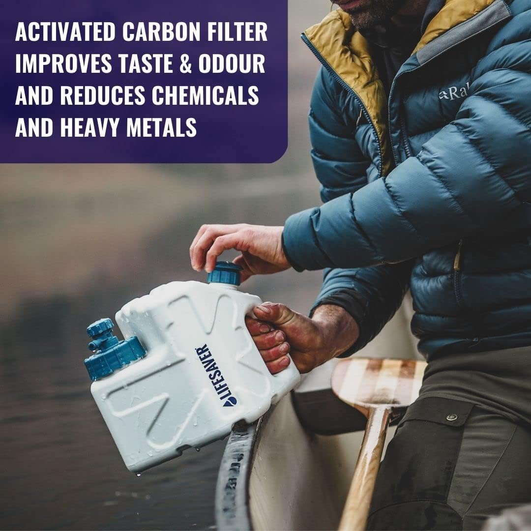 Lifesaver Cube Portable Water Filtration System - Survival Water Filter for Camping, Backpacking, Hiking - Emergency Water Purifier with Ultrafiltration Tech for Clean, Safe Drinking Water