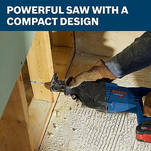 BOSCH GXL18V-501B25 18V 5-Tool Combo Kit with 2-In-1 Bit/Socket Impact Driver/Wrench, 1/2 In. Hammer Drill/Driver, Reciprocating Saw, Circular Saw, LED Worklight and (2) CORE18V 4 Ah Compact Batteries
