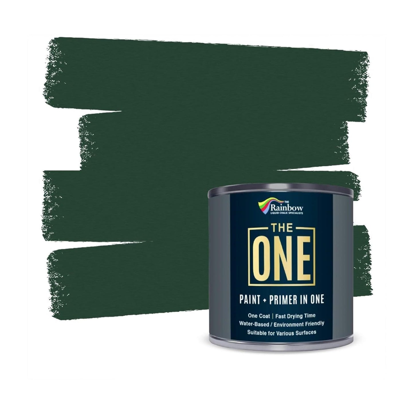 THE ONE Paint & Primer: Most Durable All-in-One Furniture Paint, Cabinet Paint, Front Door Paint, Wall Paint, Bathroom, Kitchen - Fast Drying Craft Paint Interior & Exterior (Black, Matte, 1 Liter)