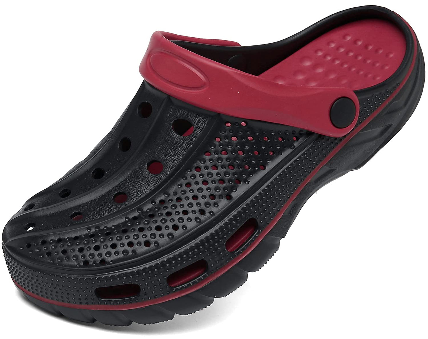 ChayChax Men's and Women's Arch Support Clogs Garden Shoes Slip-on Outdoor Beach Slippers with Removable Cushion Footbed