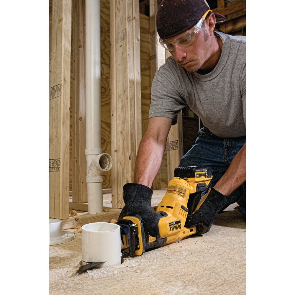 DEWALT 20V MAX Reciprocating Saw, 3,000 Strokes Per Minute, Variable Speed Trigger, Bare Tool Only (DCS380B)