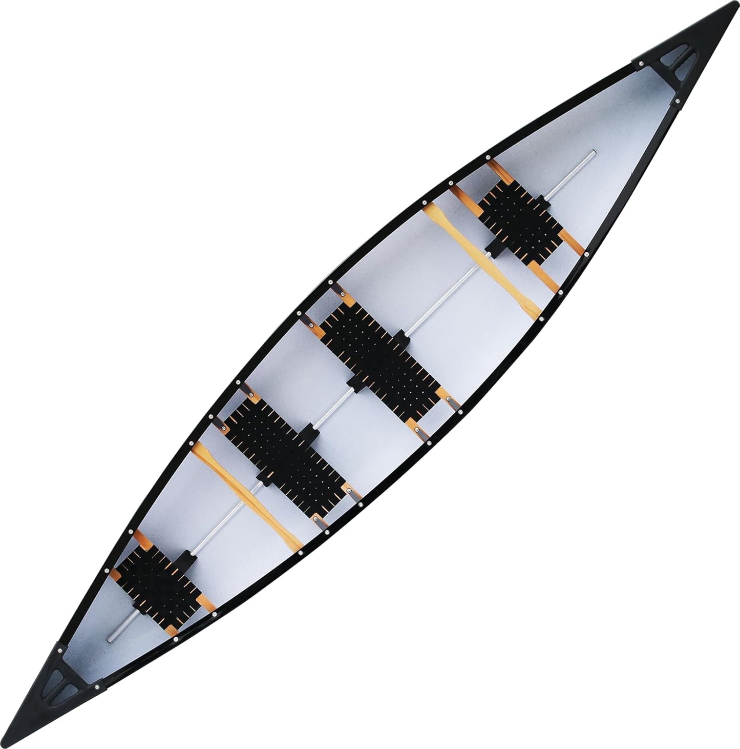 15.94ft Expedition Canoe Kayak, 4-6 Person, 936lbs Capacity, Comfort Seats, Includes 2 Paddles, Blue, 15.94′