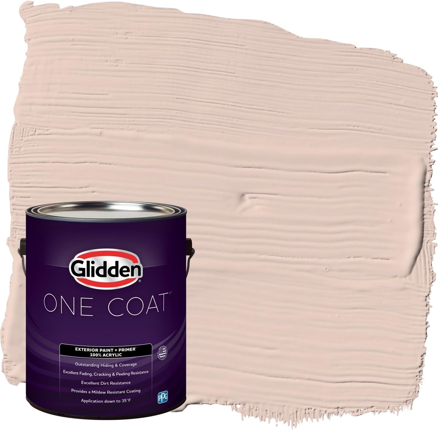 Glidden Exterior Paint + Primer: Pink/Ballet Slipper, One Coat, Semi-Gloss, 1-Gallon