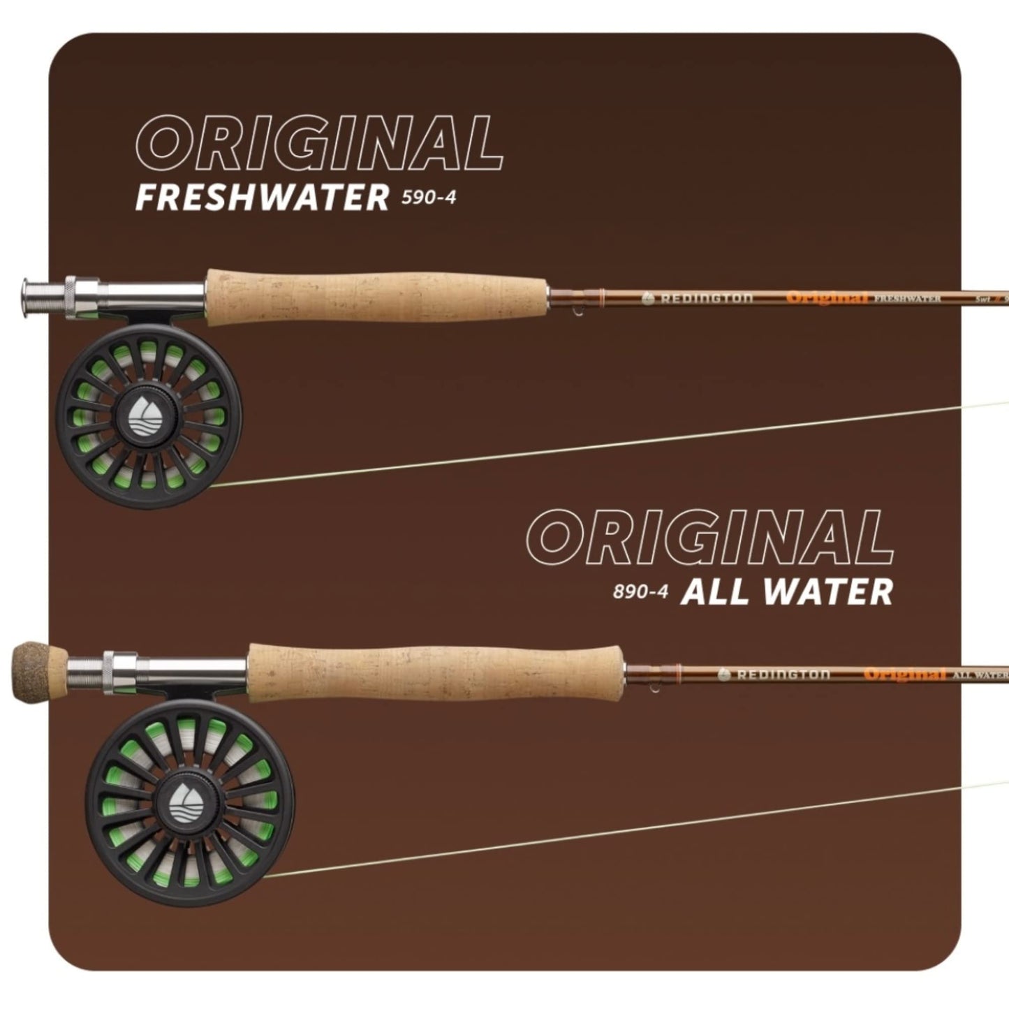 Redington Original Fly Fishing Kit, 9 Foot Rod, Crosswater Reel, Fly Line, Leader, & Carrying Case