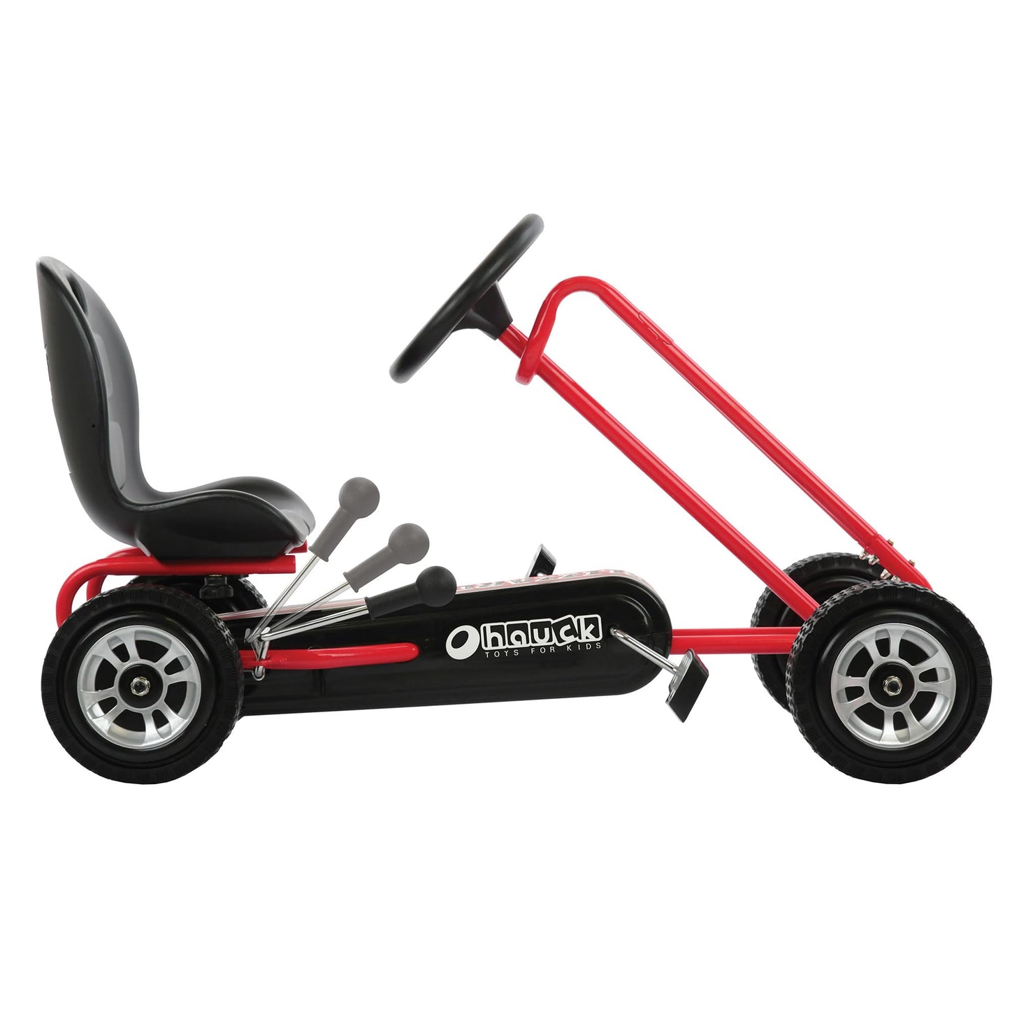 hauck Kids Pedal Go Kart, 4 Wheel Bike Cart, Ages 4-8, Lightning Ride, Race Green