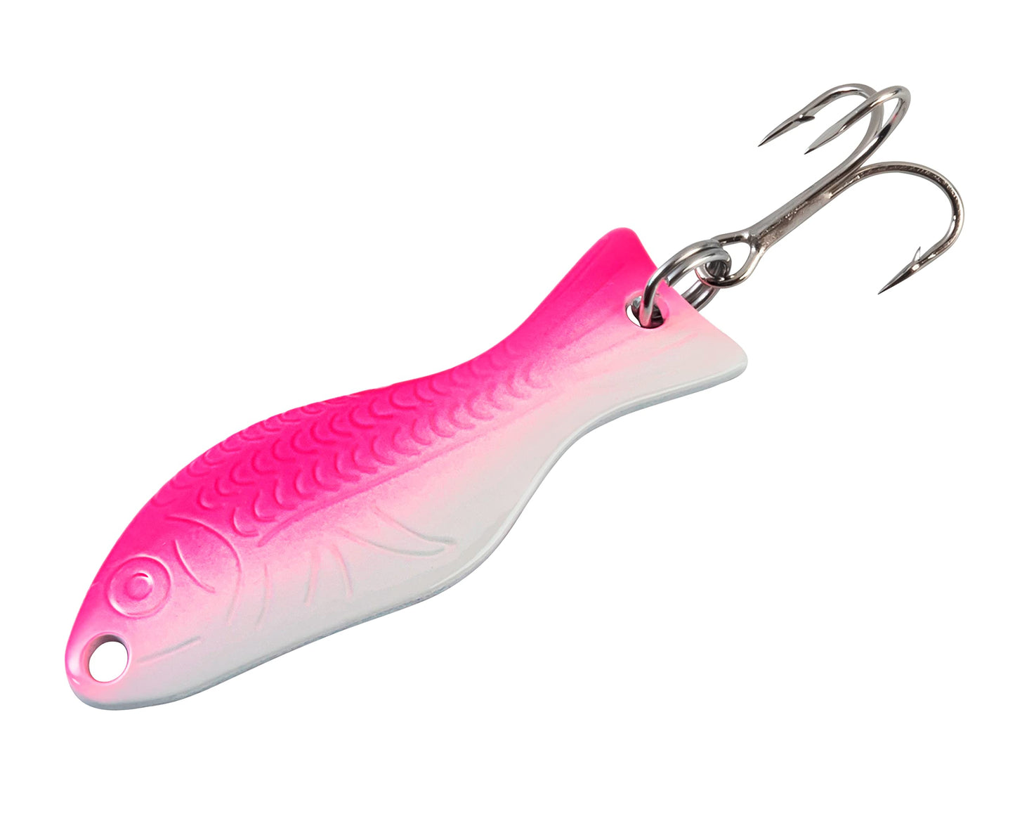 AL's Goldfish Lure Company, Rust Free Goldfish Freshwater Fishing Spoon, Treble Hook, Trout, Salmon, Bass, Walleye, Crappie, Panfish, and Pike. Sizes 3/16 oz., 1/4 oz. or 1/2 oz