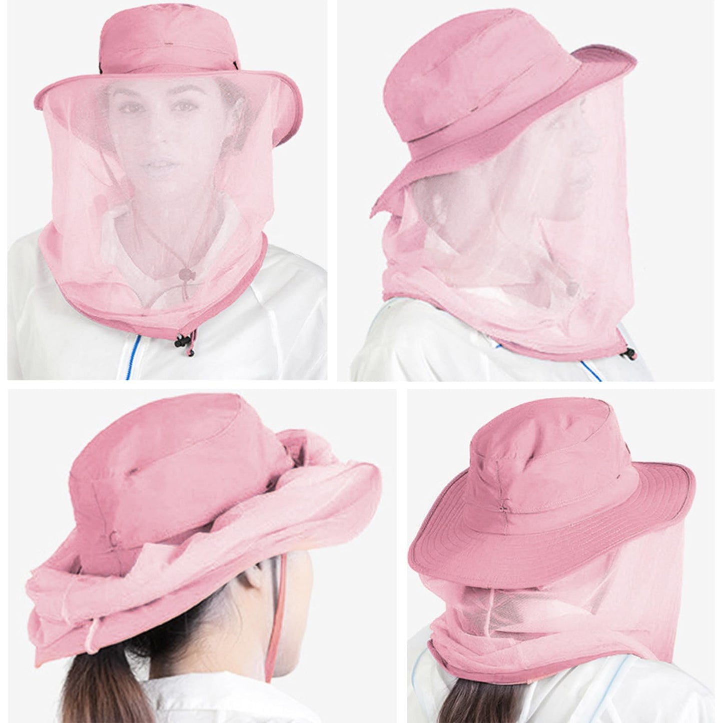 Peicees Head Net Hat for Men Women Adventure Fishing Hat Safari Hat for Hunting Camping Hiking