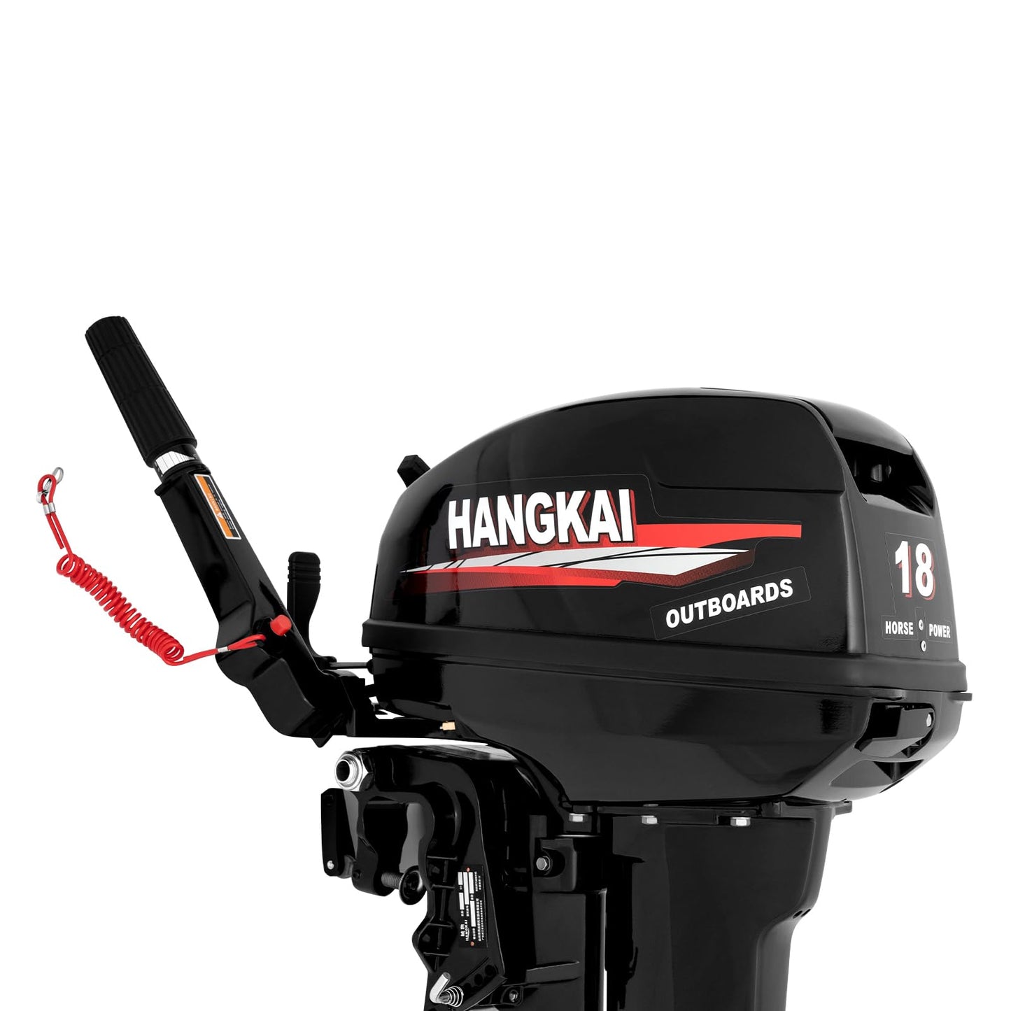 2-Stroke 3.5HP Outboard Motor, 49CC Gas Powered Fishing Marine Heavy Duty Boat Engine, Short Shaft Tiller Control Half Water-cooling Air-cooling CDI Ignition System for Inflatable Yachts Canoes Boat