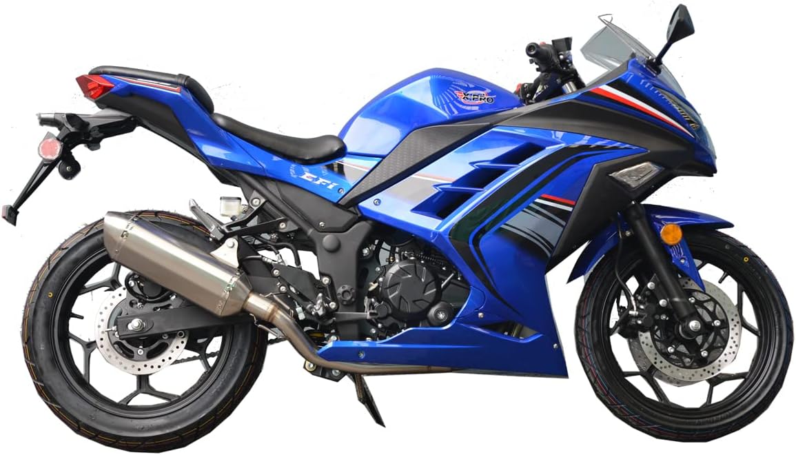 X-PRO Roadster 250 6 Speed EFI Fuel Injection Dirt Bike Motorcycle Bike Street Bike Motorcycle Assembled in Crate(Blue)