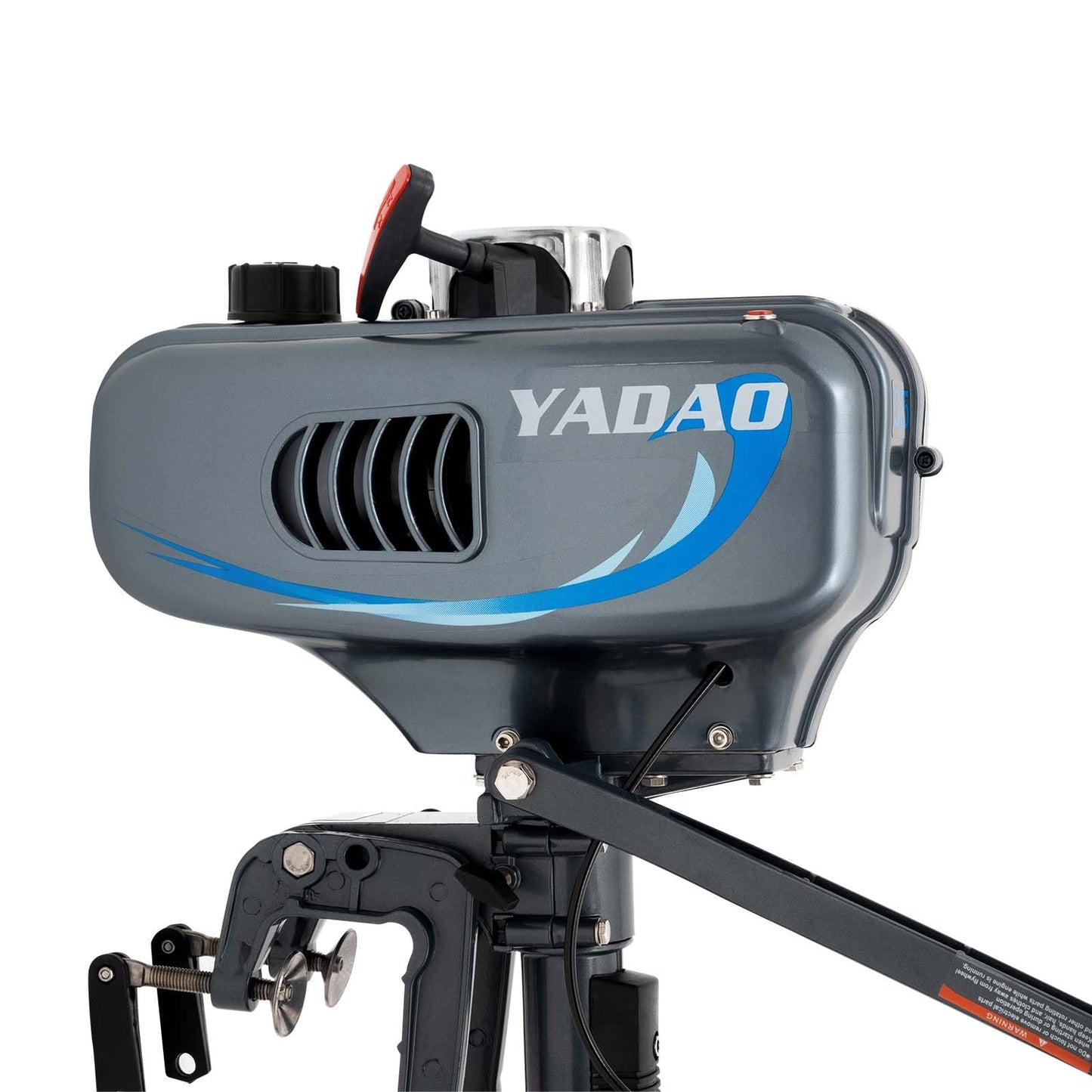2-Stroke 3.5HP Outboard Motor, 49CC Gas Powered Fishing Marine Heavy Duty Boat Engine, Short Shaft Tiller Control Half Water-cooling Air-cooling CDI Ignition System for Inflatable Yachts Canoes Boat