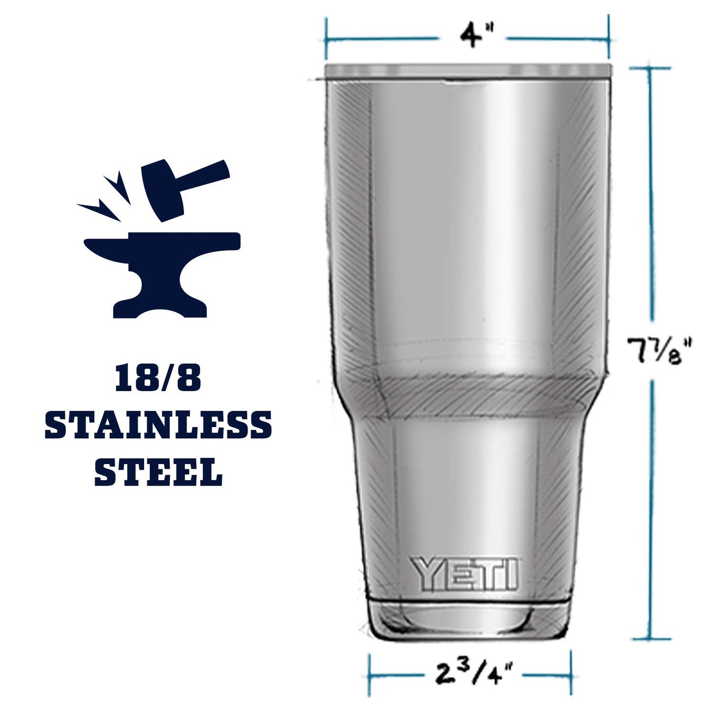 YETI Rambler 30 oz Stainless Steel Vacuum Insulated Tumbler w/MagSlider Lid, Seafoam