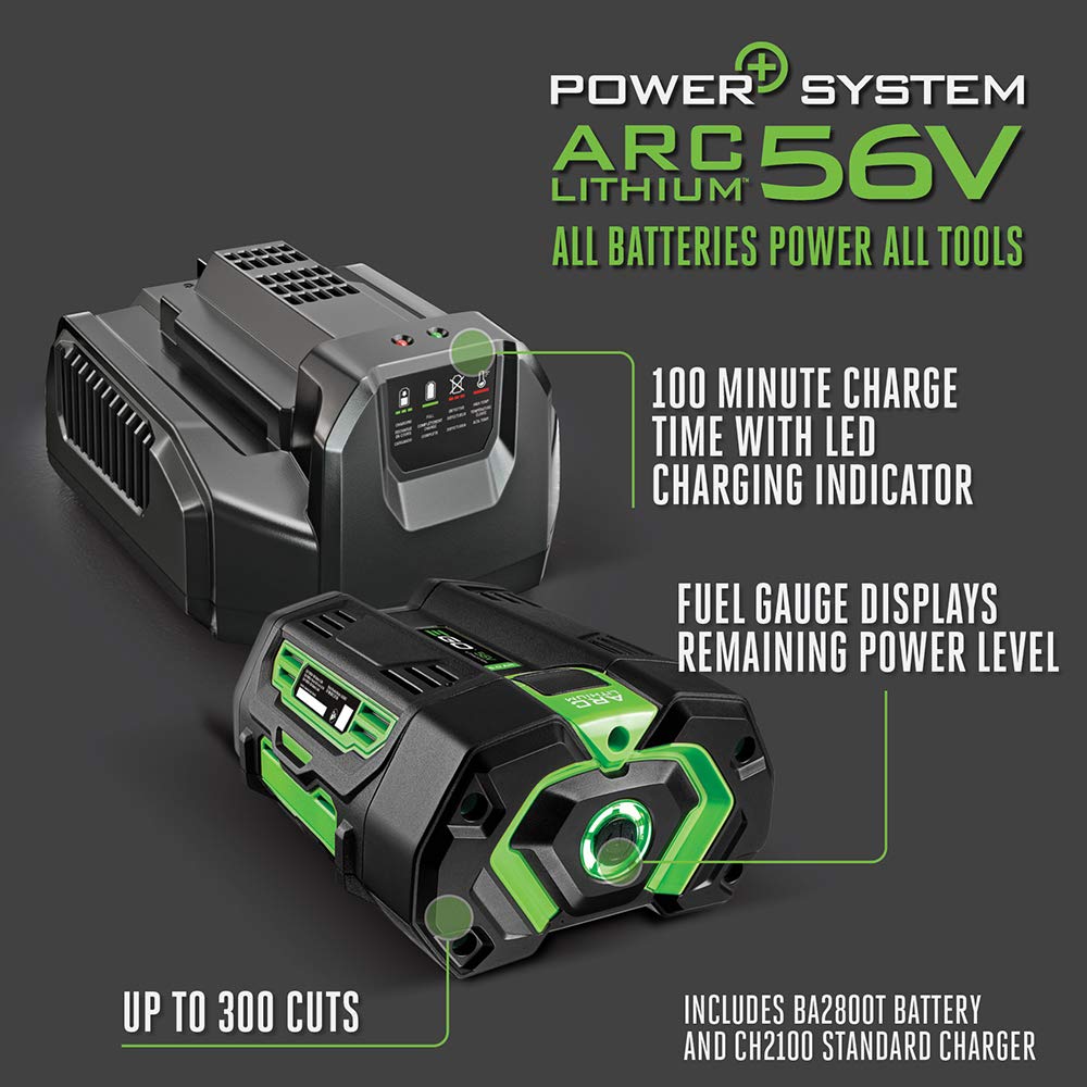 EGO POWER+ Chain Saw, 16” Battery Powered Chainsaw, Electric Cordless, Includes 56V 2.5Ah Battery and Charger – CS1611