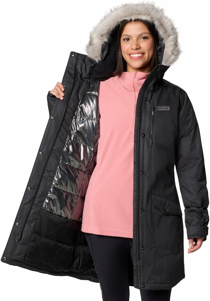 Columbia Women's Suttle Mountain Long Insulated Jacket, 2024 Black, Large