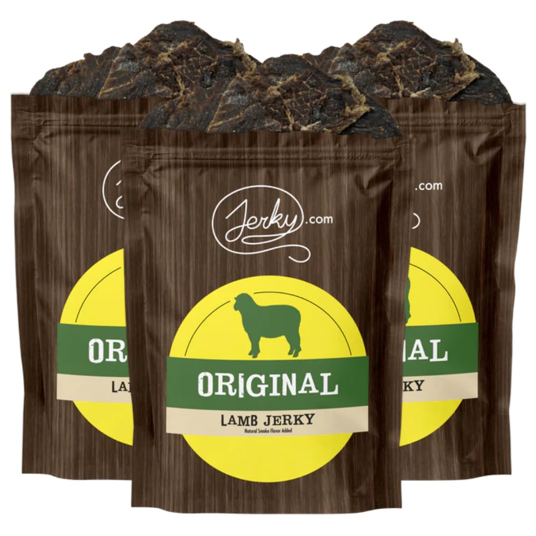 Jerky.com Original Buffalo Jerky 3-Pack - Exotic Jerky High Protein, Gluten-Free, All-Natural Exotic Snack - Premium Wild Game Meat - Perfect for Hiking, Camping, and On-the-Go 1.75oz (Pack of 3)