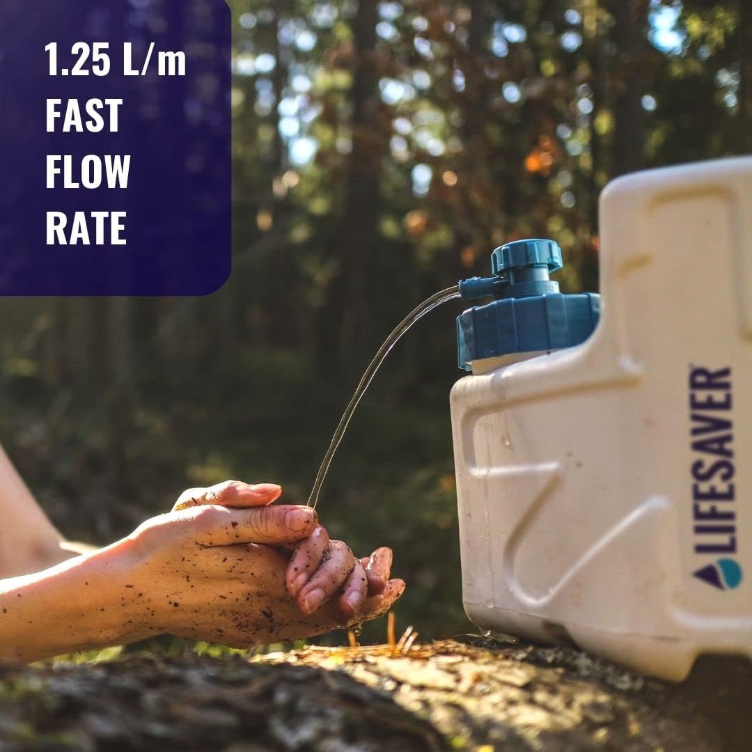 Lifesaver Cube Portable Water Filtration System - Survival Water Filter for Camping, Backpacking, Hiking - Emergency Water Purifier with Ultrafiltration Tech for Clean, Safe Drinking Water