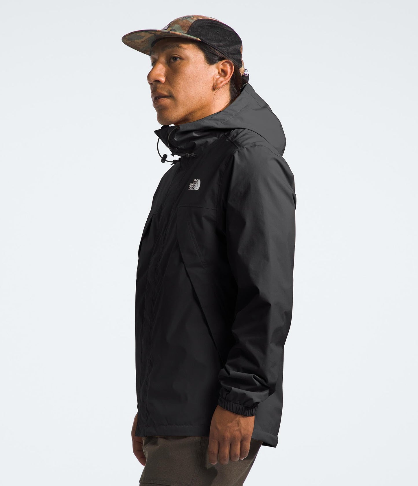 THE NORTH FACE Men's Antora Waterproof Jacket (Standard & Big Size) | Windproof & Waterproof Rain Coat, Adjustable 3-Piece Hood, TNF Black-NPF, X-Large
