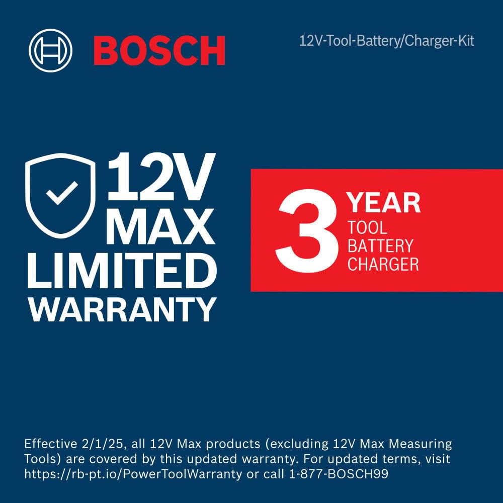 BOSCH PS31-2A 12V Max 3/8 Inch Drill/Driver Kit with (2) 2 Ah Batteries and Charger, Variable Speed