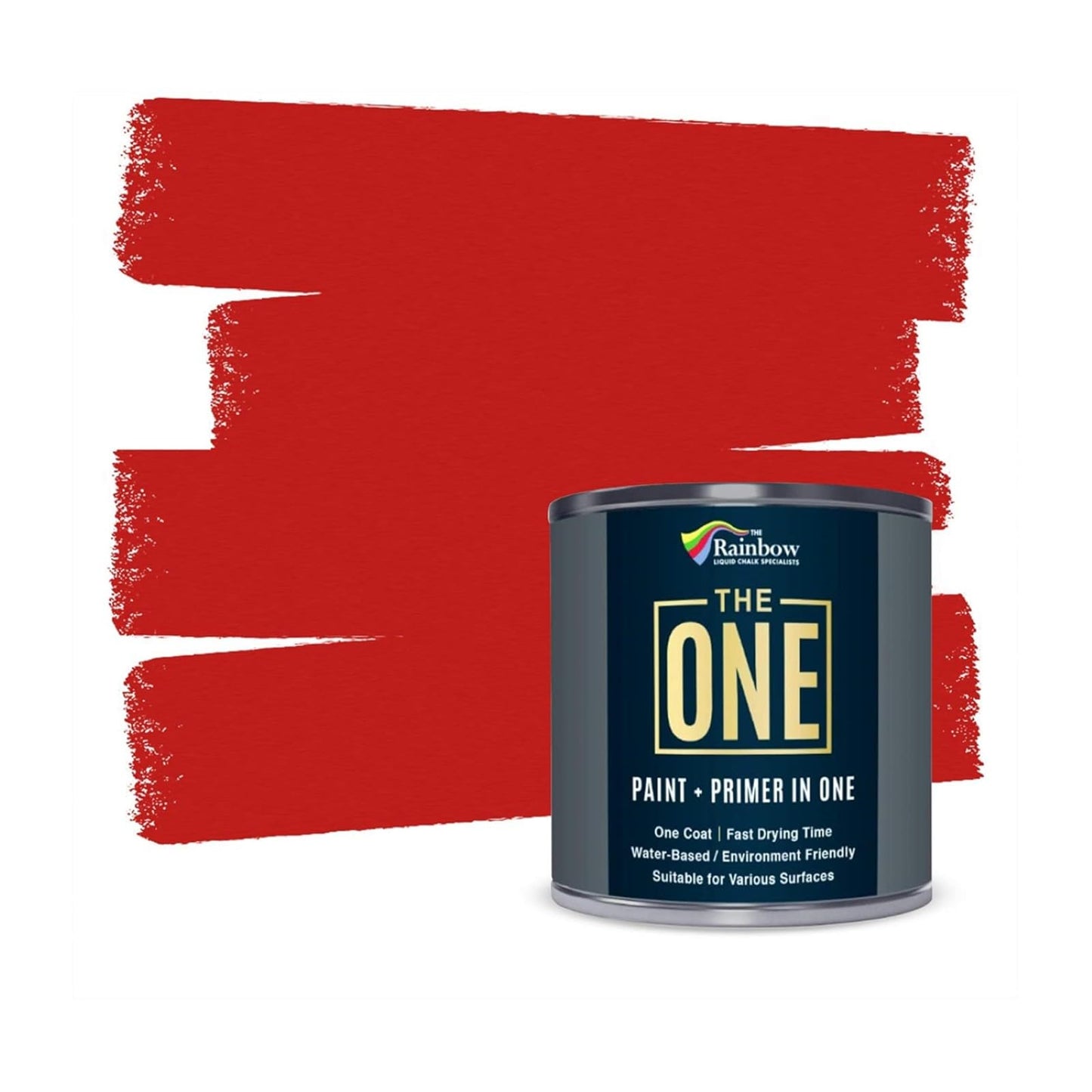 THE ONE Paint & Primer: Most Durable All-in-One Furniture Paint, Cabinet Paint, Front Door Paint, Wall Paint, Bathroom, Kitchen - Fast Drying Craft Paint Interior & Exterior (Black, Matte, 1 Liter)