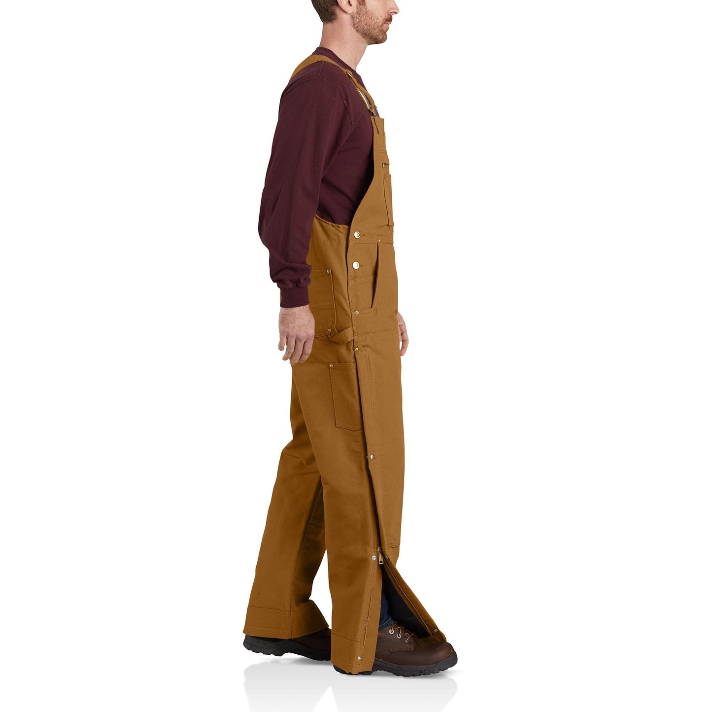 Carhartt Mens Loose Fit Firm Duck Insulated Bib Overall