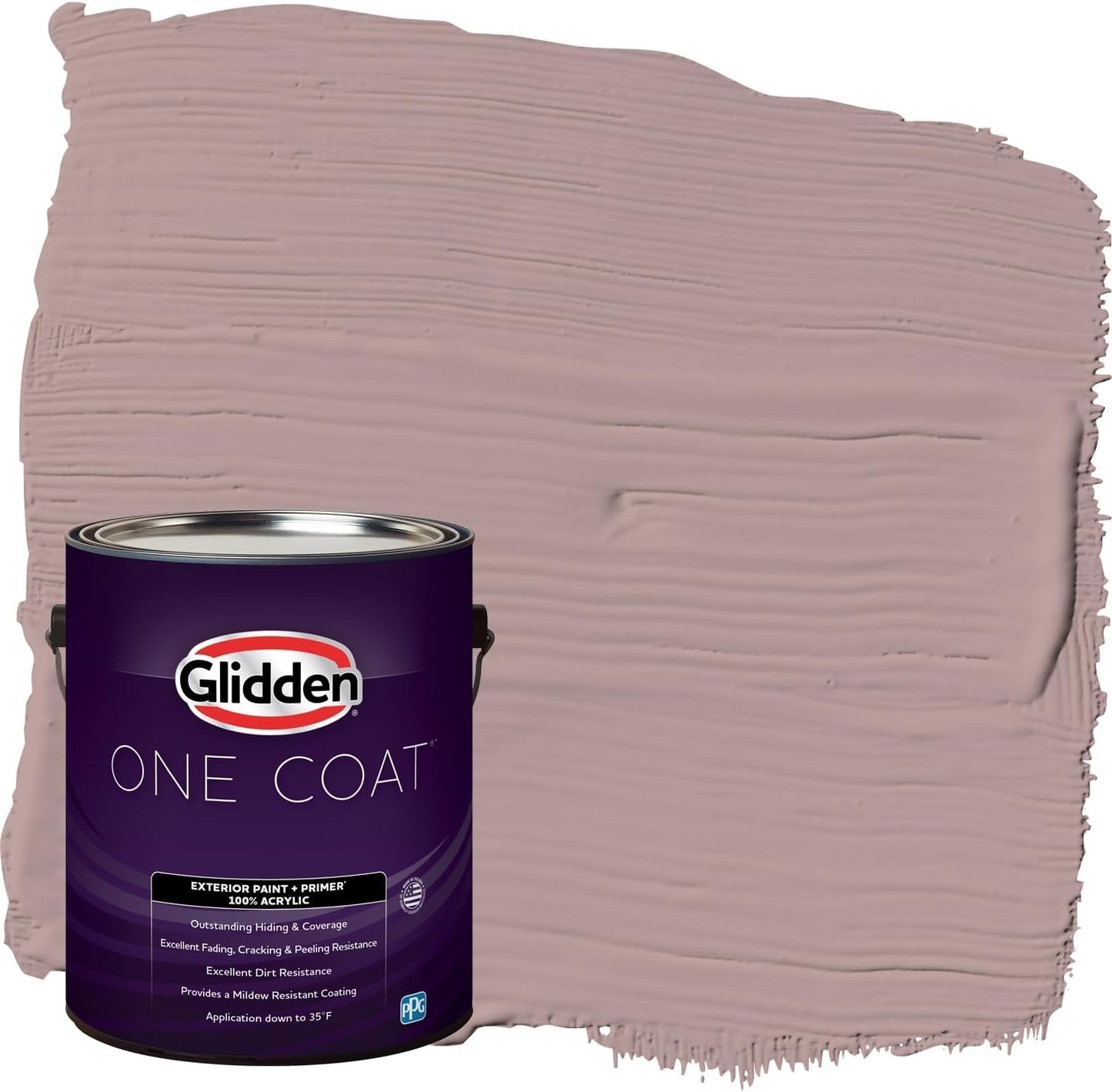 Glidden Exterior Paint + Primer: Pink/Ballet Slipper, One Coat, Semi-Gloss, 1-Gallon