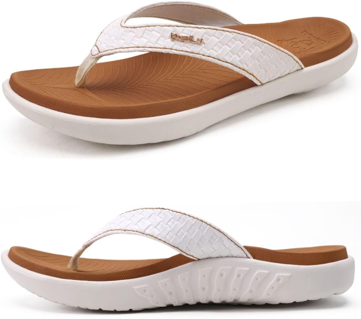 KuaiLu Womens Flip Flops Ladies Yoga Mat Comfortable Walking Thong Sandals With Plantar Fasciitis Arch Support Slip On Indoor Outdoor For Summer