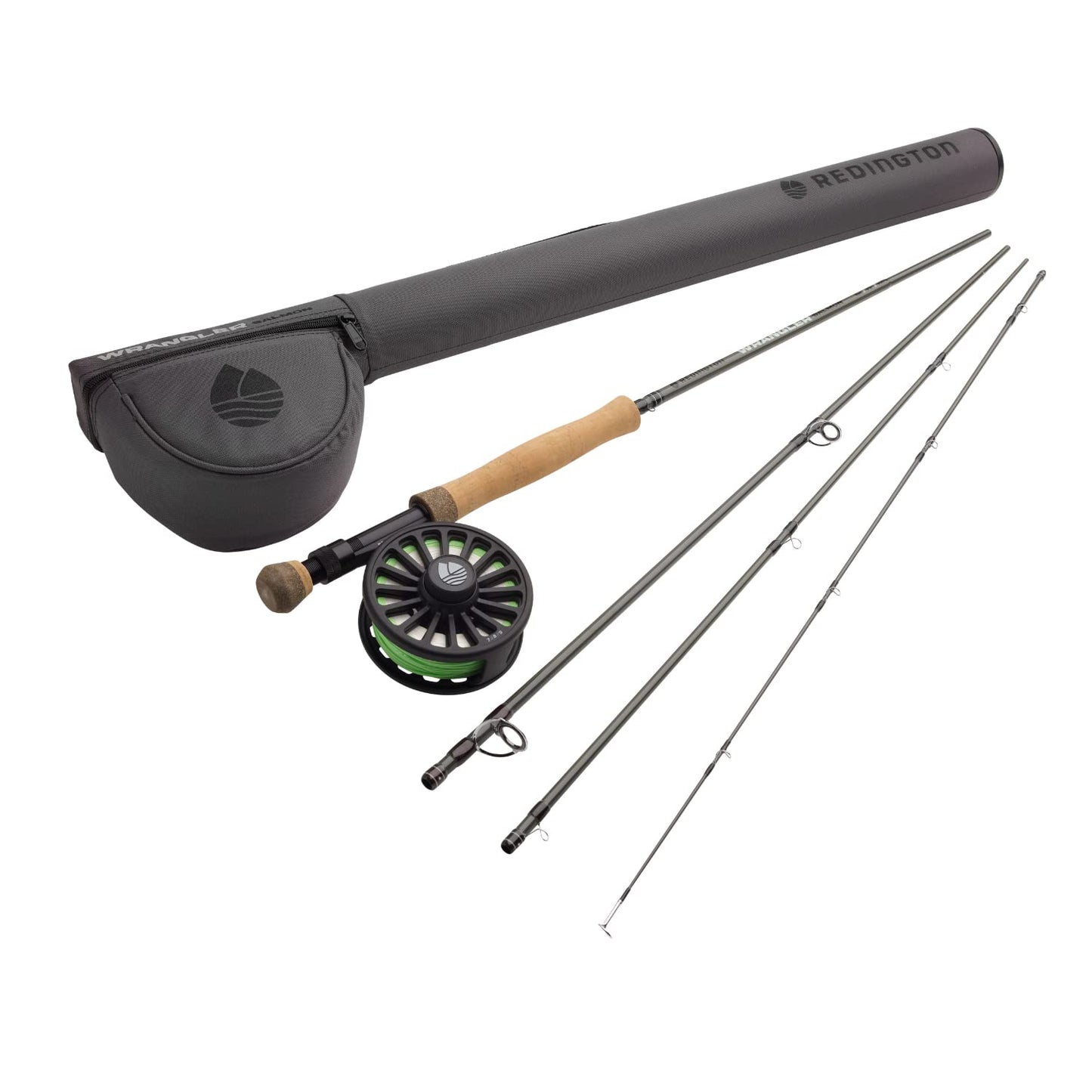 Redington Wrangler Fly Fishing Kit, Medium Fast Action Rod, Crosswater Reel, Fly Line, Leader, & Carrying Case