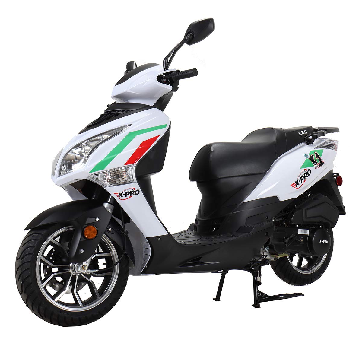 X-PRO 150cc Moped Street Gas Moped 150cc Adult Bike with 13" Aluminum Wheels!(White)