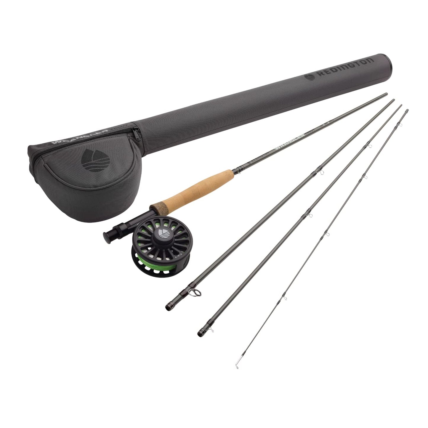 Redington Wrangler Fly Fishing Kit, Medium Fast Action Rod, Crosswater Reel, Fly Line, Leader, & Carrying Case