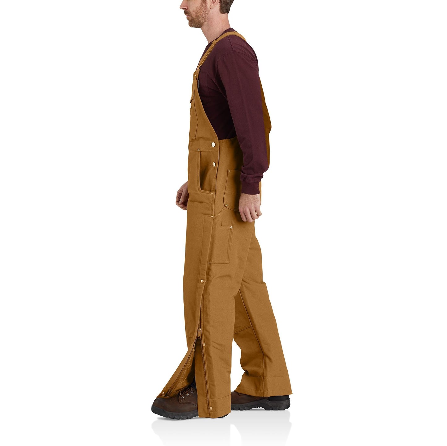 Carhartt Mens Loose Fit Firm Duck Insulated Bib Overall