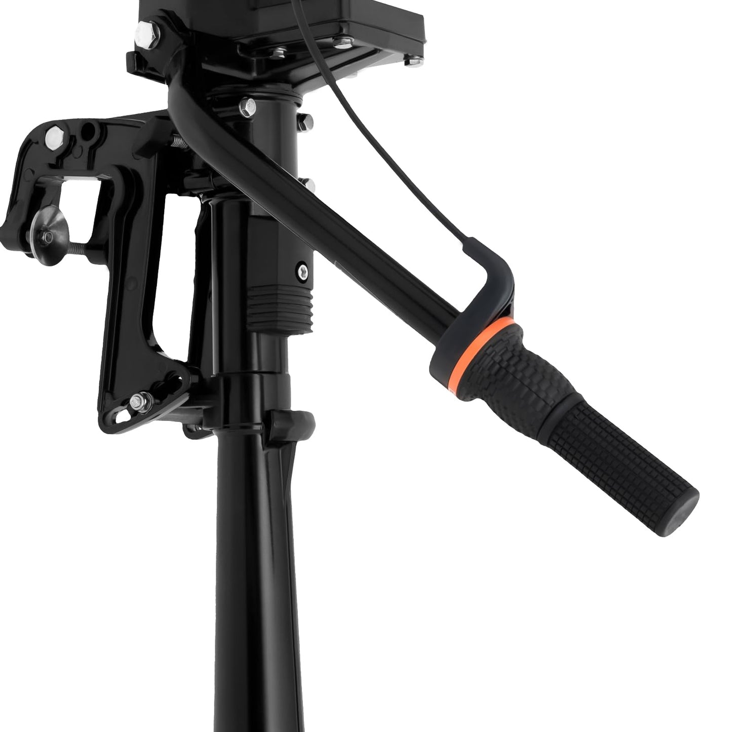 2-Stroke 3.5HP Outboard Motor, 49CC Gas Powered Fishing Marine Heavy Duty Boat Engine, Short Shaft Tiller Control Half Water-cooling Air-cooling CDI Ignition System for Inflatable Yachts Canoes Boat