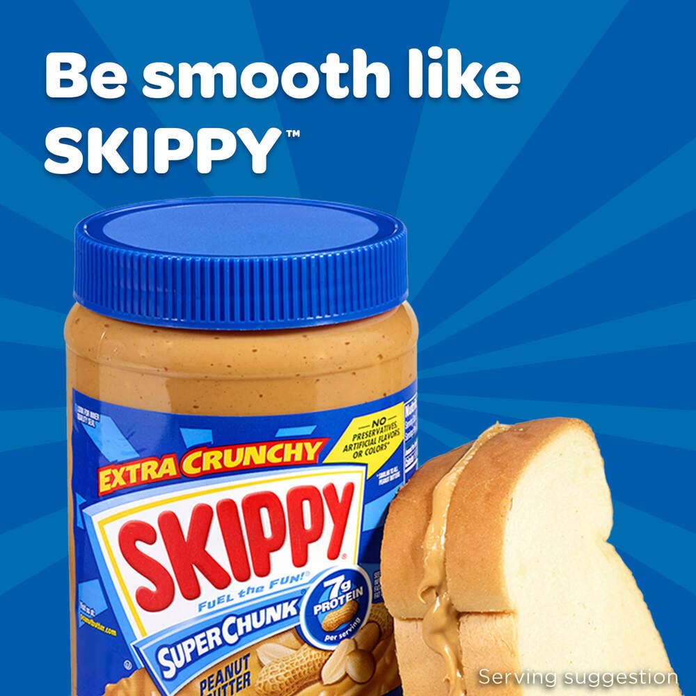 SKIPPY Peanut Butter, Super Chunk, 40 Ounce
