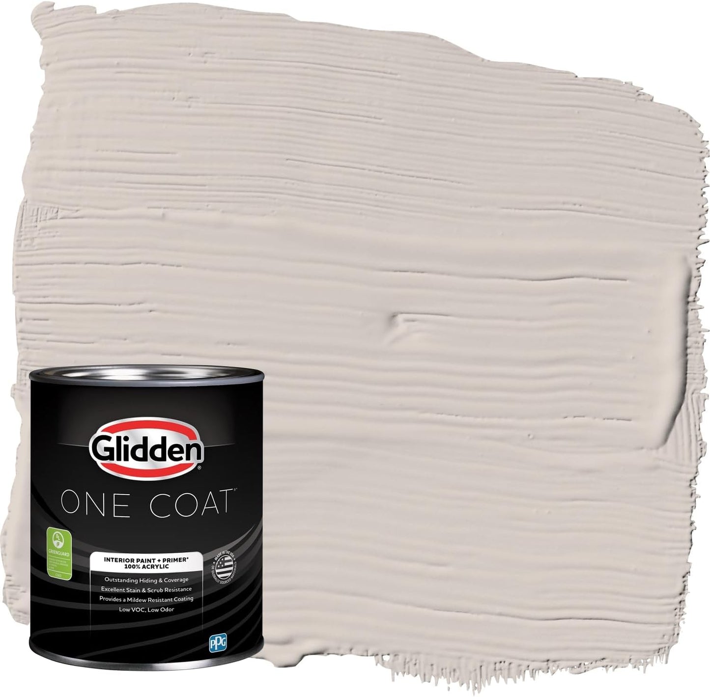 Glidden Interior Paint + Primer: Beige/Toasted Almond, One Coat, Semi-Gloss, 1-Quart