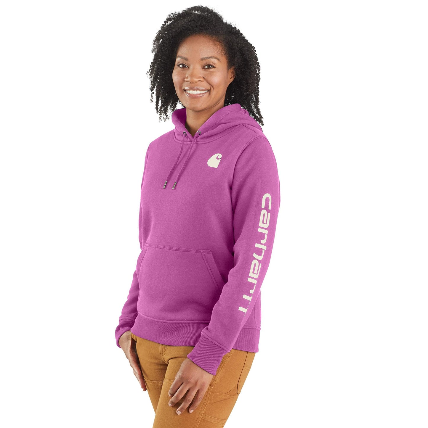 Carhartt Women's Relaxed Fit Midweight Logo Sleeve Graphic Sweatshirt