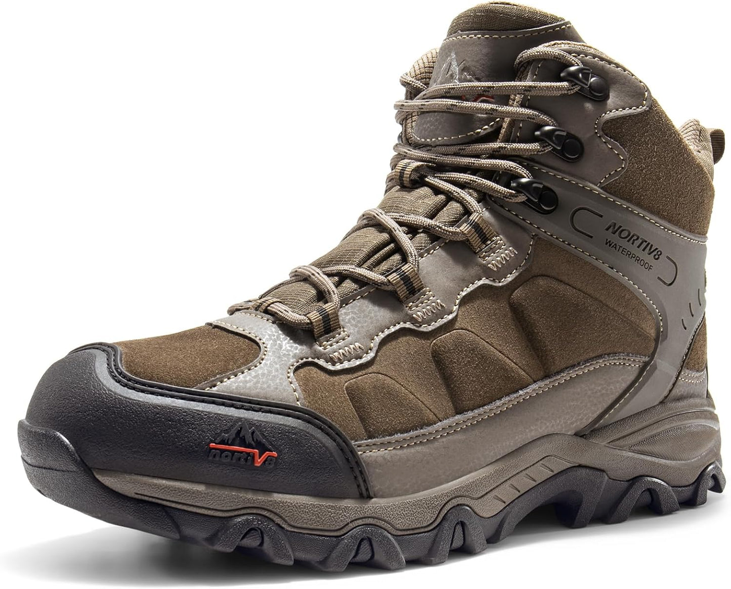 NORTIV 8 Men's Waterproof Hiking Boots Outdoor Mid Trekking Lightweight Mountaineering Shoes Paladin