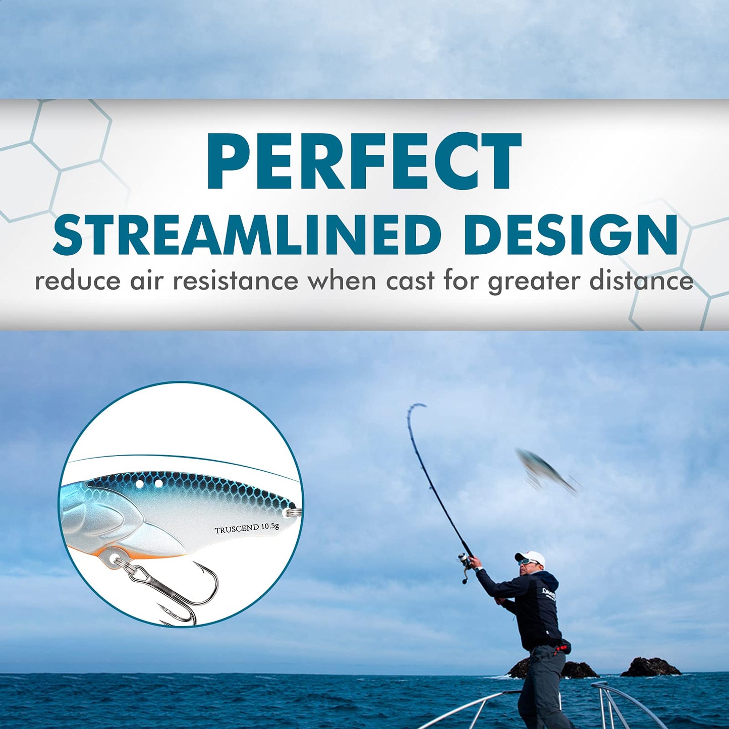 TRUSCEND Swimming or Jigging Fishing Spinners with Two-Way Spinning Spoons System, Rooster Tail Fishing Lures with Flash Copper Body & Blade, Freshwater and Saltwater Blade Bait for Bass Walleye Trout