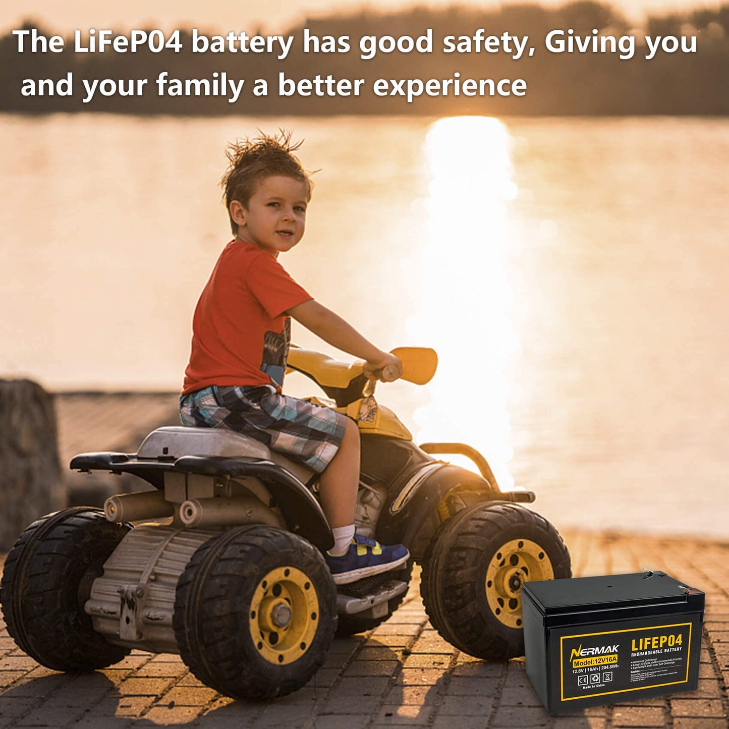 12V 10Ah Lithium LiFePO4 Deep Cycle Battery, 2000+ Cycles Rechargeable Battery for Solar/Wind Power, Small UPS, Lighting, Power Wheels, Fish Finder and More, Built-in 10A BMS