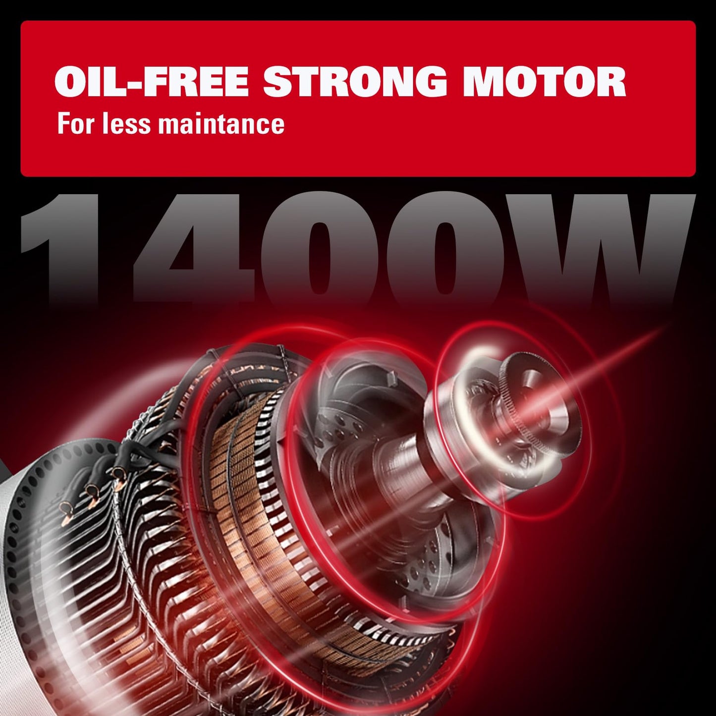 Air Compressor 6 Gallon 150 PSI Pancake Portable Oil-free Tank with 10 PCS Accessories Kit