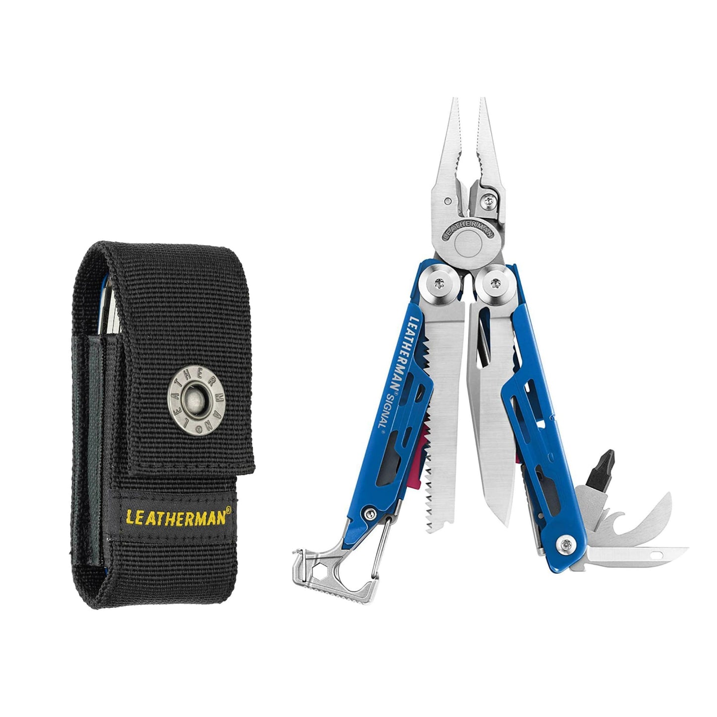 LEATHERMAN, Signal, 19-in-1 Multi-tool for Outdoors, Camping, Hiking, Fishing, Survival, Durable & Lightweight EDC, Made in the USA, Topographical Print