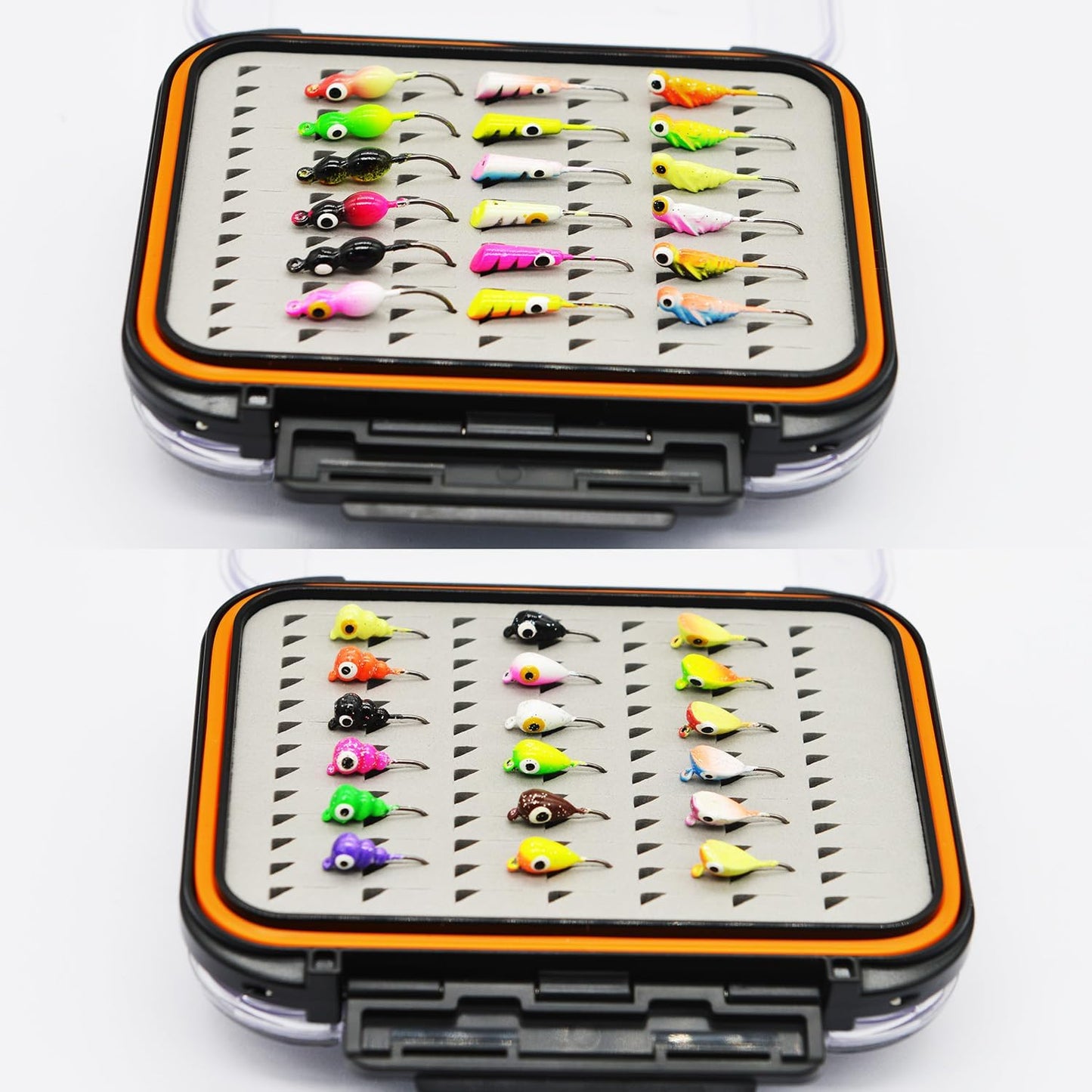 Alichino Ice Fishing Jig Set Ice Fishing Lures Micro Jig Head Hook Set for Panfish, Crappie, Walleye, Perch, Trout, Bluegill
