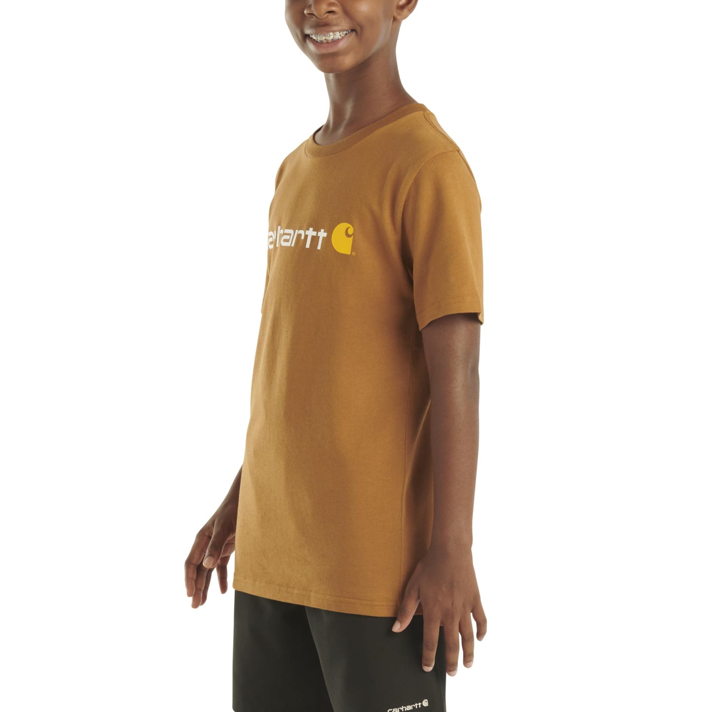 Carhartt Boys' Knit Short Sleeve Crewneck Logo T-Shirt