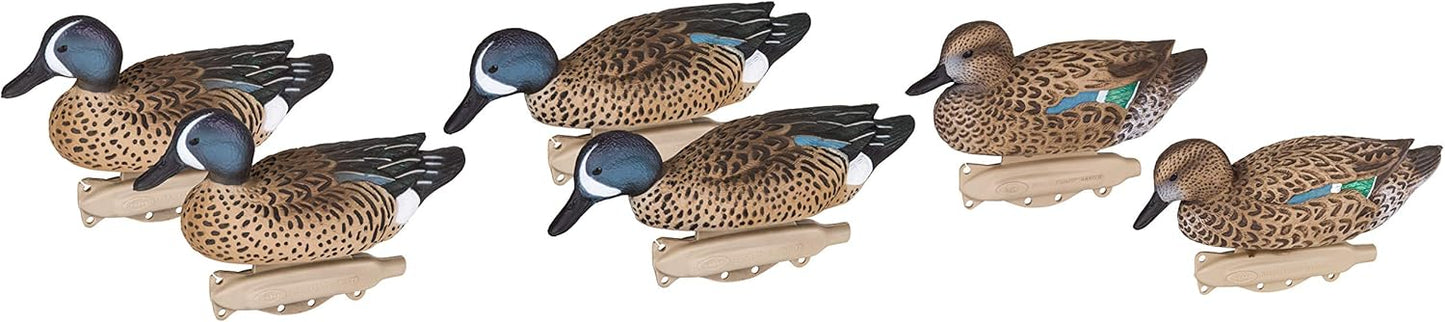 Flambeau Outdoors 8016SUV Storm Front 2 Blue-Winged Teal Decoys, Classic Floaters- 6-Pack
