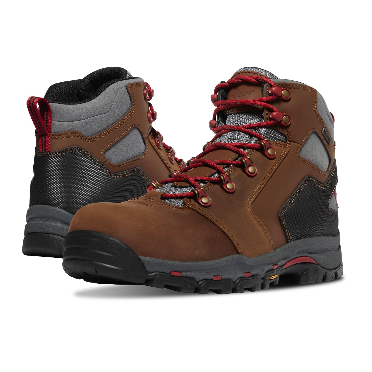 Danner Vicious 4.5” Composite Toe Work Boots for Men - Full-Grain Leather with Breathable Gore-Tex Lining, Speed Lace System & Non Slip Heel Outsole