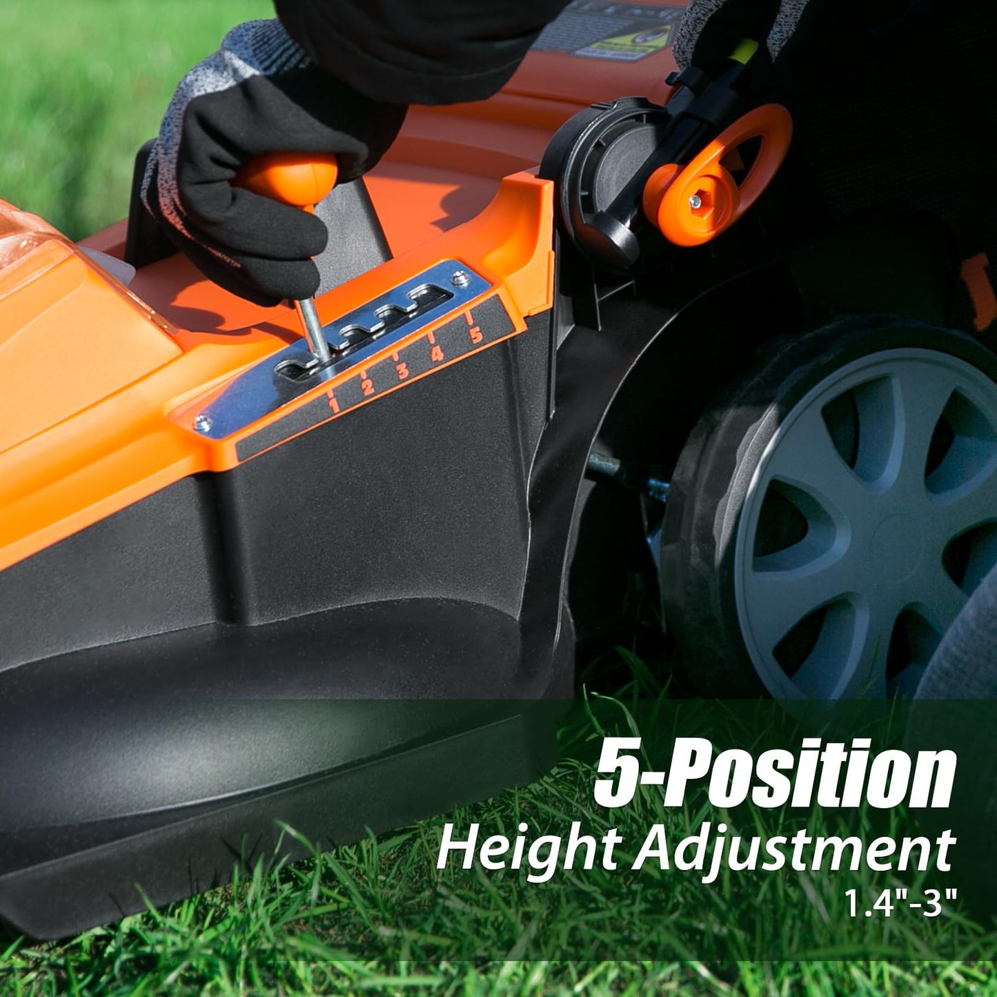 LawnMaster MEB1216K Electric Lawn Mower 16-Inch 12AMP