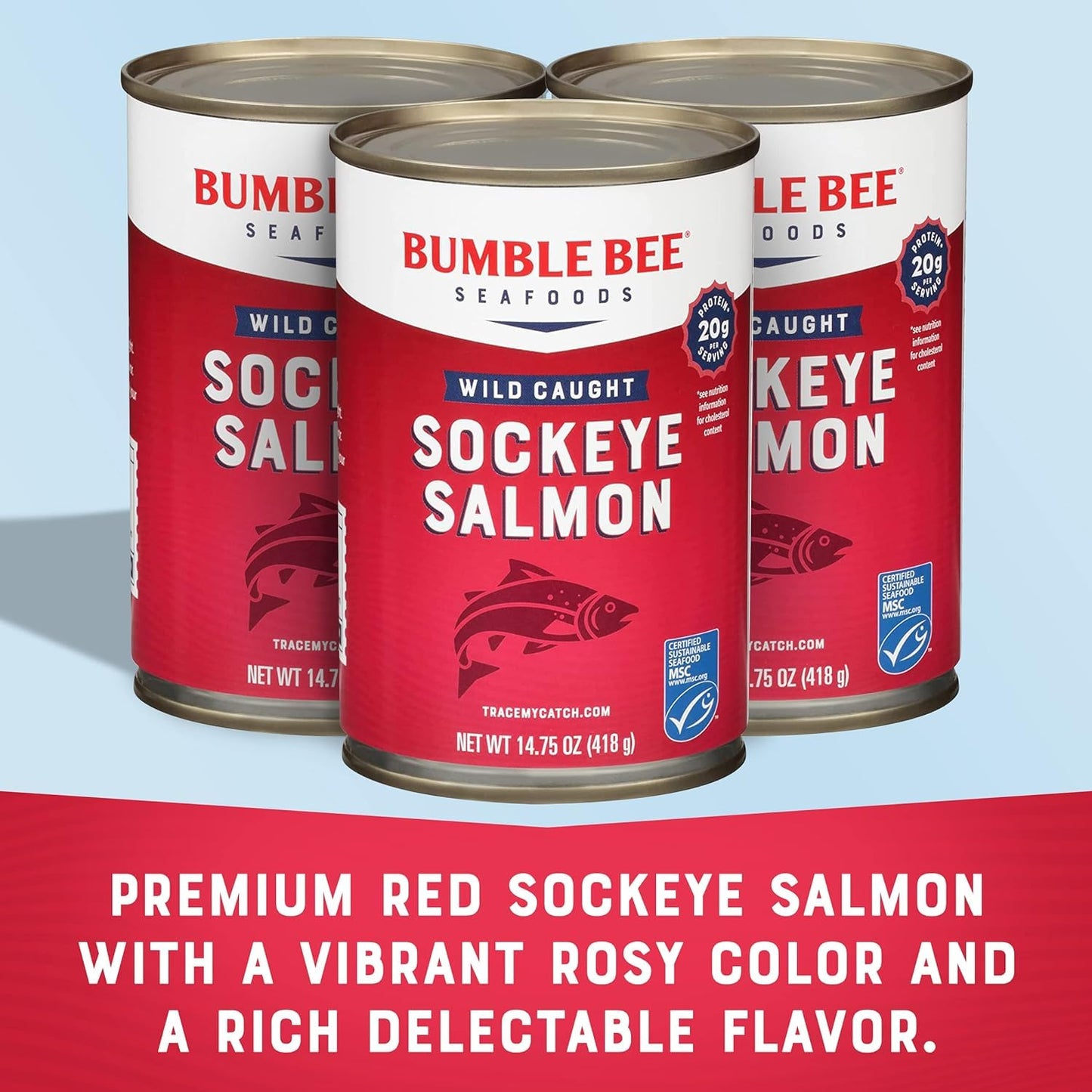 Bumble Bee Smoke Flavored Red Coho Salmon Fillets in Oil, 3.75 oz (Pack of 1) - 19g Protein - Skinless, Boneless - Great for Snacks & Recipes - Gluten Free