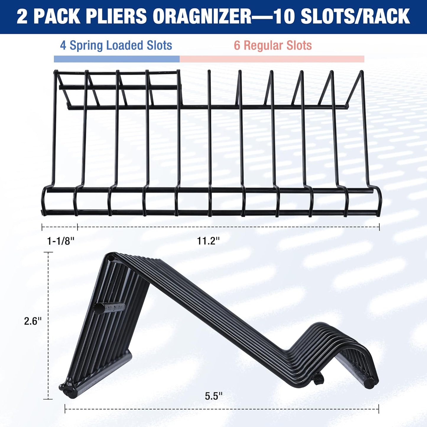 WORKPRO Pliers Set, 20-Piece Full Assortment of Pliers with 2-pack Plier Organizer Rack, Great Fits for Tool Box Drawer or Tool Chest, Ideal as Holiday, Fathers' Day and Christmas Gift