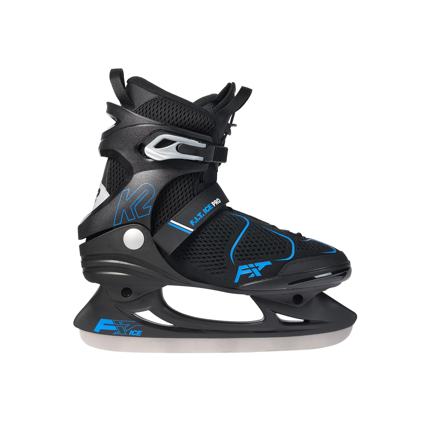 K2 F.I.T. Ice Pro Mens Ice Skates - Black/Blue / 10.5