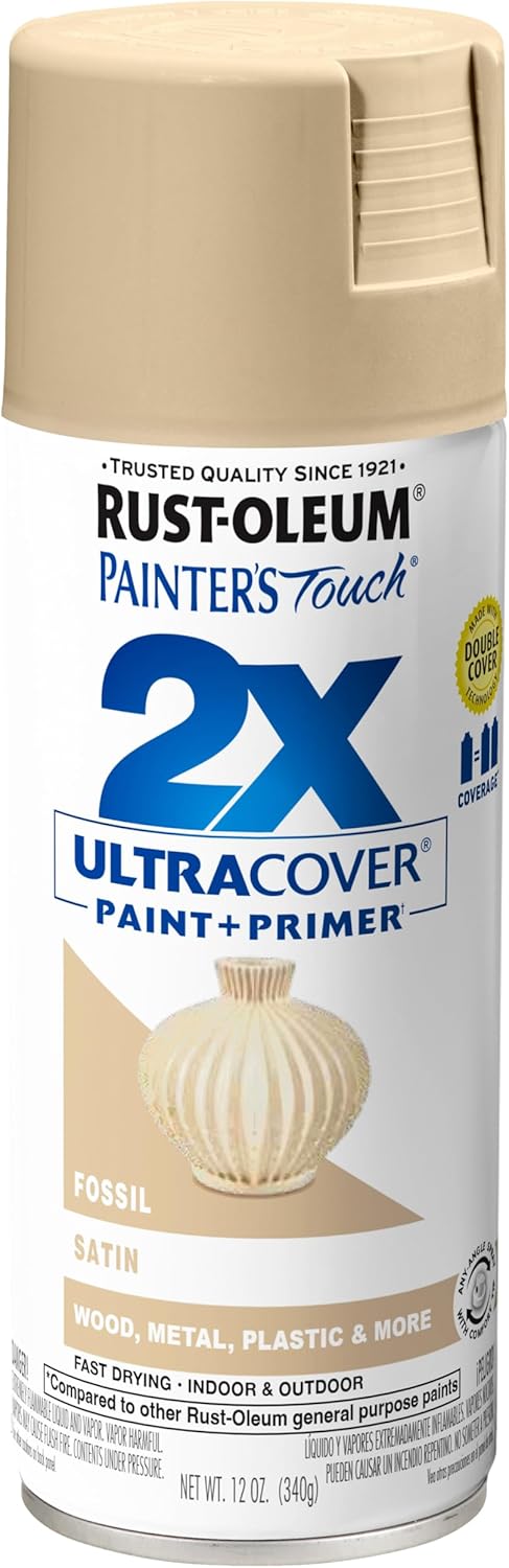 Rust-Oleum 331182 Painter's Touch 2X Ultra Cover Spray Paint, 12 oz, Ultra Matte Black